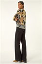 Black Abstract Jacquard Knit Jumper, Image 3 of 5