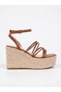 Tan iKrush Tan Olivia Womens Strappy Espadrille Platform Sandals, Image 6 of 8