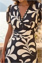 Black Dusk Swirl Print Ric Rac Dress, Image 4 of 4