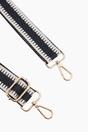 Black Stripe Trim Woven Bag Strap, Image 2 of 4