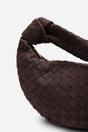 Dark Brown Aqua Knotted Strap Woven Shoulder Bag, Image 3 of 5