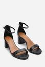 Black Beacon Ankle Strap Block Heel Sandals, Image 4 of 6