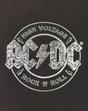 Black AC/DC High Voltage Sequin Acid Wash T-Shirt, Image 5 of 5
