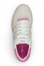 Green Womens Green Pink Leather Sneakers, Image 7 of 8