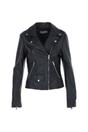 Black 'Fia' Real Leather Biker Jacket Women Coat, Image 2 of 5
