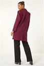 Plum Tailored Single Breasted Coat, Image 4 of 8