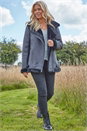 Black Faux Fur Lined Zip Detail Aviator Jacket, Image 3 of 4
