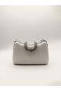 Silver Shimmer Grab Bag with Double Chain Strap Silver, Image 3 of 5
