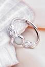 Silver Sterling Silver Opal Adjustable Ring, Image 1 of 3
