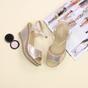  High Wedge Heel Ankle Strap Cork Sandals, Image 4 of 6