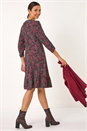 PINK Disty Floral Print V-Neck Stretch Dress, Image 1 of 5