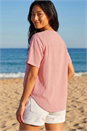 CORAL Petite Gingham Buttoned Top, Image 3 of 4