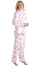 White Supersoft Heart Print Fleece Pyjama Set, Image 4 of 5