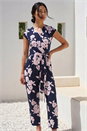 Navy Petite Floral Jumpsuit, Image 1 of 4
