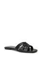 Black XY LONDON Black 'Luci' Strappy Slider Sandals With Square Toe, Image 2 of 5