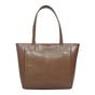Tan 'LINDA' Smooth Real Leather Unlined Tote Bag, Image 2 of 5