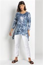 Blue Tie Dye Print Jersey Swing Top, Image 3 of 4