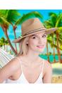 Beige Lexis - Woven Straw Wide Brim Sun Hat, Image 1 of 1