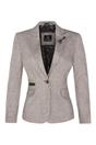 Light Grey Infinity Leather Light Grey Tweed 1920s Herringbone Light Grey Blazer, Image 1 of 6