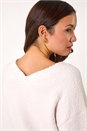 Ivory  V-Neck Knit Lounge Set, Image 4 of 5