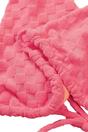 Light Pink Textured Triangle Cups Bikini Top, Image 3 of 3