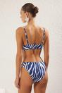 Multi Zebra Print Regular Waist Bikini Bottom with Clean Finish, Image 3 of 3