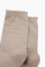 Camel Plain Combed Cotton Glitter Socks, Image 2 of 4