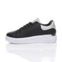 Silver AJVANI Silver Flat Chunky Diamante Sparkly Trainers, Image 3 of 6