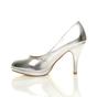 Silver AJVANI Silver High Heel Court Shoes, Image 3 of 6