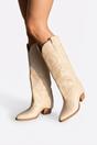 Beige Ivy Womens Embroidered Western Cowboy Boots, Image 2 of 6