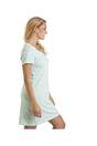 Mint Camille Lingerie Mint Ditsy Rose Floral Print Cotton Nightshirt, Image 3 of 5