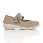 Beige AJVANI Beige Flat Comfort Mary Jane Shoes, Image 2 of 6