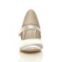 Silver AJVANI Silver Mid Heel Mary Jane Court Shoes, Image 6 of 6