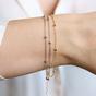 Rose Gold Bead Chain Sterling Silver Satellite Necklace and Bracelet Set, Image 2 of 2