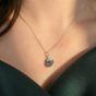 Silver Sterling Silver Raw Sapphire Crystal Necklace, Image 2 of 4