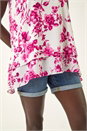 Pink Floral Double Layered Cami Top, Image 5 of 5