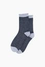 Navy Blue Sock Talk Navy Blue Polka Dots Combed Cotton Glitter Socks, Image 3 of 4