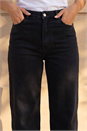 Black Petite Wide Leg Jeans, Image 4 of 4