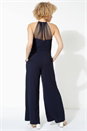 Navy Wide Leg Back Detail Jumpsuit, Image 1 of 5