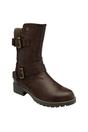 Brown Jemima Low Block Heel Biker Boots, Image 1 of 7