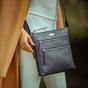 Navy 'CORI' Pebble Grain Soft Real Leather Crossbody Bag, Image 2 of 6