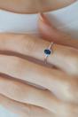 Blue Sterling Silver Blue Zirconia Ring, Image 2 of 5