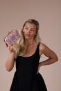Pink Heart Beaded Clutch Bag, Image 1 of 5