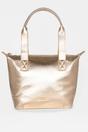 Gold Etre Gold Medium Metallic Faux Leather Tote Bag, Image 1 of 5