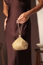 Gold Lore Diamante Pouch Bag with Chain Detail Handle, Image 6 of 6