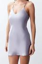 Lilac WOVCOR Lilac V-Neck Lace Back Satin Strappy Mini Nightdress, Image 2 of 3