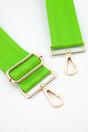 Lime Sarta Lime Plain Woven Wide Bag Strap, Image 2 of 4