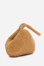 Rose Gold Nicki Diamante Mini Chainmail Pouch Bag, Image 3 of 3