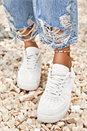 White Sporty Lace Up Trainer, Image 1 of 5