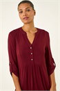 Wine Button Detail Tunic Top, Image 4 of 5